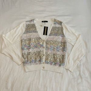 Cardigan sweater with sequins. NWT